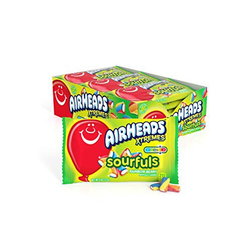  Airheads Xtremes Sourfuls Candy Bag, Rainbow Berry, Non Melting, Bulk Party Bag, 2 oz (Pack of 18)