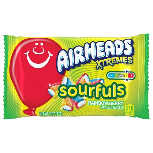  Airheads Xtremes Sourfuls Candy Bag, Rainbow Berry, Non Melting, Bulk Party Bag, 2 oz (Pack of 18)