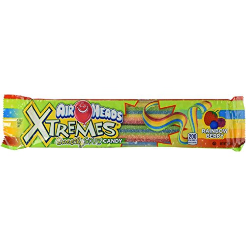  Airheads Extremes Sour Candy, Rainbow Berry, 2 Ounce (Pack of 4 Individual Packages)