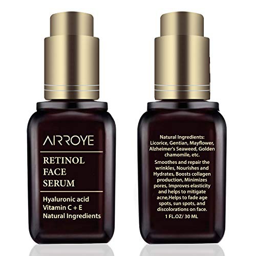  AirroYE Anti-Aging & Anti-Wrinkle Retinol Serum for Face for Women and Wen, Dark Spot Corrector Remover for All Skin Type  Natural Ingredients with Hyaluronic acid, Vitamin C + E