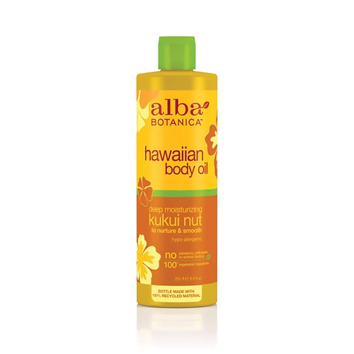  Alba Botanica Hawaiian Body Oil, Deep Moisturizing Kukui Nut, 8.5 Oz