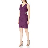 Alex Evenings Short Slimming Dress with Side Ruched Skirt