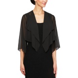 Alex Evenings Chiffon Hanky Short Bolero Jacket Cover-Up