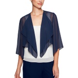 Alex Evenings Chiffon Hanky Short Bolero Jacket Cover-Up