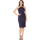 Alex Evenings Short Slimming Dress with Keyhole Cut Out Halter Neckline