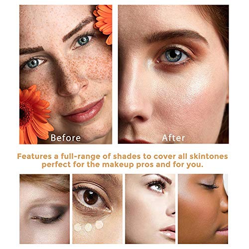  Aliver 2 Pack TLM Flawless Colour Changing Foundation Makeup, Concealer Cover Cream, Warm Skin Tone Foundation liquid, Base Nude Face Moisturizing Liquid Cover Concealer for Women and Gir