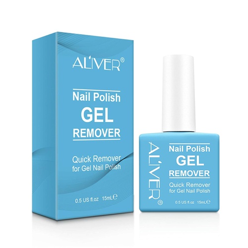  Aliver Gel Nail Polish Remover, Easily & Quickly Removes Soak-Off Gel Nail Polish, Professional Nail Polish Remover, Protect Your Nails, Take effect in 3-5 Minutes, 0.5 Fl Oz