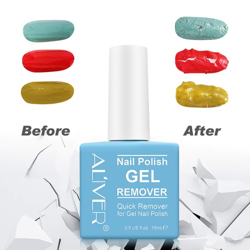  Aliver Magic Nail Polish Remover 2 pack, Professional Nail Gel Polish Remover with acetone, In 3 mins Quickly Removes Soak-Off Gel Polish UV Art Nail Lacquer, [Dont Hurt Nails]