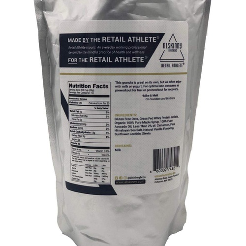  Alskinny Brothers Granola  Protein  Non-GMO  Natural Ingredients  Low Sugar  Ideal with Yogurt + Acai + Almond Milk + Overnight Oats  Vanilla