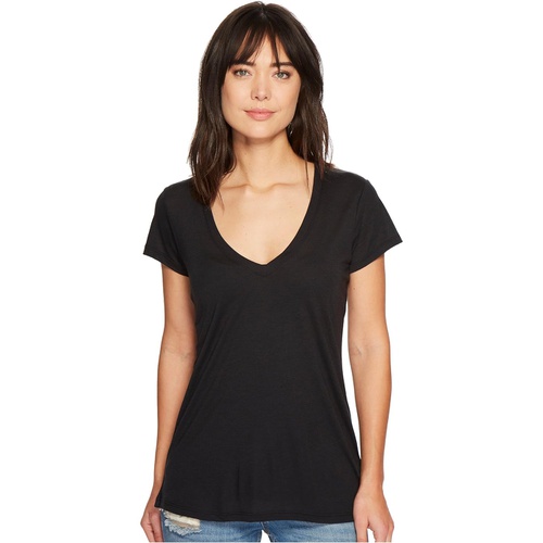  Alternative Melange Burnout Jersey Slinky V-Neck