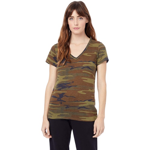  Alternative Ideal Printed Eco Jersey V-Neck T-Shirt