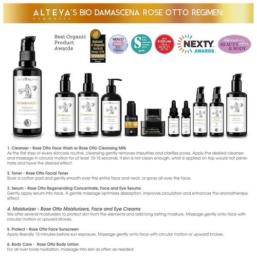  Alteya Organics Alteya USDA Organic Day Face MoisturizerBioDamascena - With Organic Bulgarian Rose Oil, Anti-Aging, 50ml