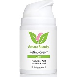 Amara Beauty Retinol Cream for Face 2.5% with Hyaluronic Acid & Vitamins E & B5, 1.7 fl. oz.