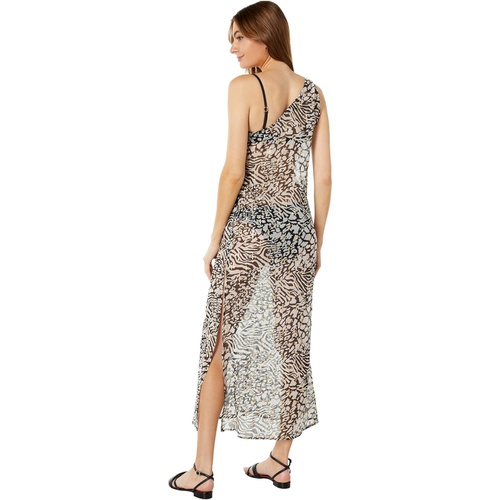  America & Beyond Always Animal Maxi Dress Cover-Up