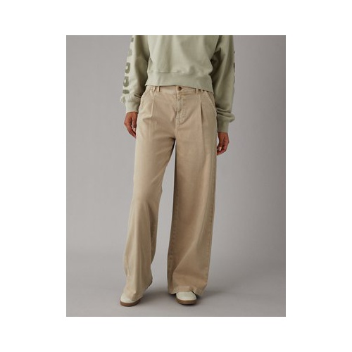 아메리칸이글 AE Dreamy Drape Stretch High-Waisted Khaki Trouser