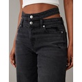 AE Stretch Super High-Waisted Baggy Straight Cut-Out Jean