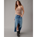 AE Low-Rise Denim Maxi Skirt