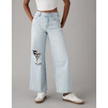 AE Strigid Ripped Super High-Waisted Baggy Wide-Leg Ankle Jean