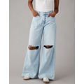 AE Dreamy Drape Stretch Ripped Baggy Ultra Wide-Leg Super High-Waisted Jean