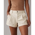 AE Stretch High-Waisted Vegan Leather Trouser Short