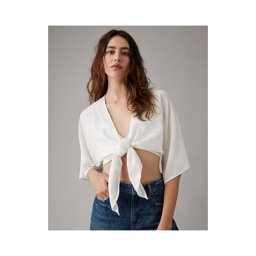 아메리칸이글 AE Tie-Front Wrap Top