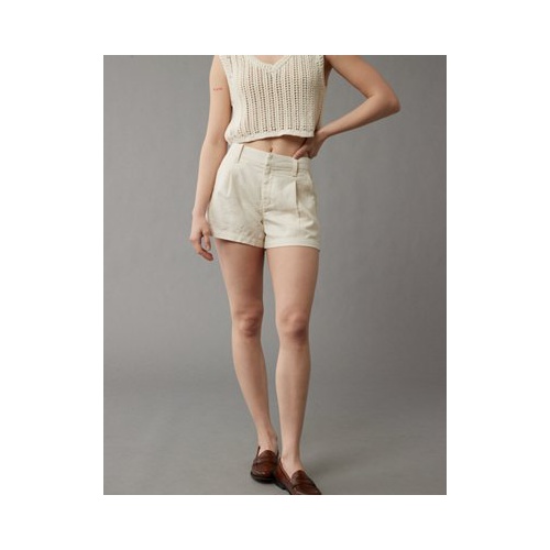 아메리칸이글 AE Dreamy Drape Linen-Blend High-Waisted Trouser Short