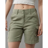 AE Dreamy Drape Linen-Blend 8 Perfect Bermuda Cargo Short