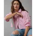 AE Cropped Perfect Button-Up Shirt