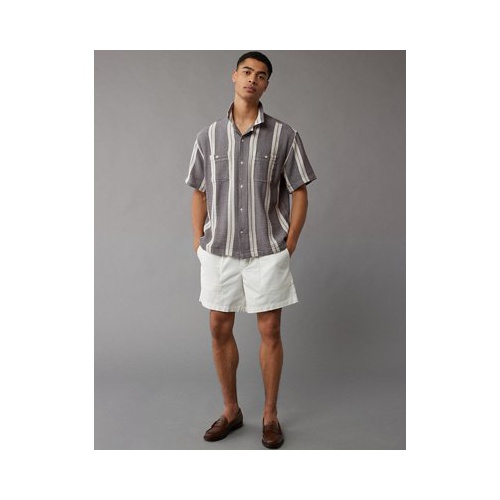 아메리칸이글 AE Striped Button-Up Poolside Shirt