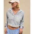 Aerie Cropped Full Zip Hoodie