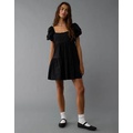 AE Puff Sleeve Tiered Babydoll Mini Dress