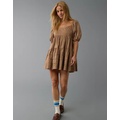 AE Puff Sleeve Tiered Babydoll Mini Dress