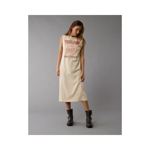 아메리칸이글 AE Sublime Graphic T-Shirt Midi Dress