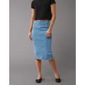 AE Next Level Highest Waist Denim Midi Skirt