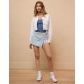 AE High-Waisted Asymmetrical Wrap Denim Skort