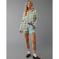 AE Oversized Plaid Flannel Shirt