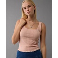 AE Scoop Neck Pointelle Tank Top