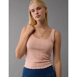 AE Scoop Neck Pointelle Tank Top