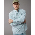 AE Everyday Relaxed Striped Oxford Button-Up Shirt