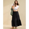 Aerie Poplin Tiered Maxi Skirt