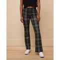 AE It Knit Pull-On High-Waisted Kick Boot Plaid Pant