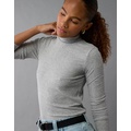 AE Soft & Sexy Long-Sleeve Mock Neck T-Shirt