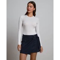 AE77 Premium Belted Wrap Mini Skirt