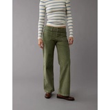 AE Stretch Corduroy Low-Rise Baggy Wide-Leg Pant