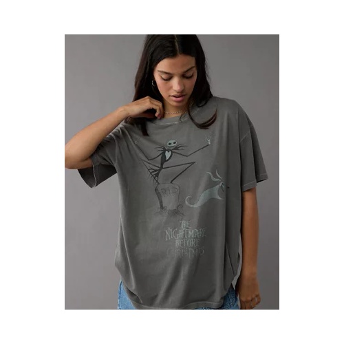 아메리칸이글 AE Oversized Nightmare Before Christmas Halloween Graphic T-Shirt