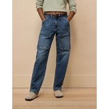 AE Stretch Super High-Waisted Baggy Straight Utility Jean