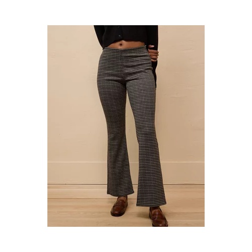 아메리칸이글 AE It Knit Pull-On High-Waisted Kick Boot Houndstooth Pant