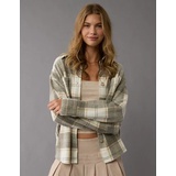 AE Fleece Plaid Shacket