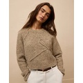 AE Cropped Crew Neck Bow Sweater