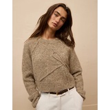 AE Cropped Crew Neck Bow Sweater